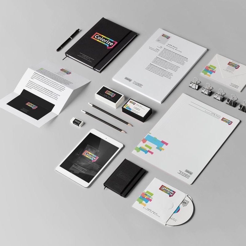 Services Agence Complice Communication : Branding template colors paper gris